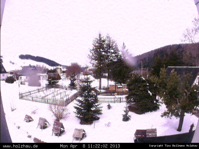 Webcam: Wetter Holzhau 08.04.2013 Webcam Holzhau am 08.04.2013 in Holzhau (Erzgebirge)